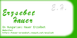 erzsebet hauer business card