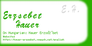erzsebet hauer business card